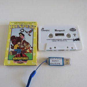 ADVENTURES from BOOK OF VIRTUES Respect CASSETTE &  USB Flash Drive w MP3 Files